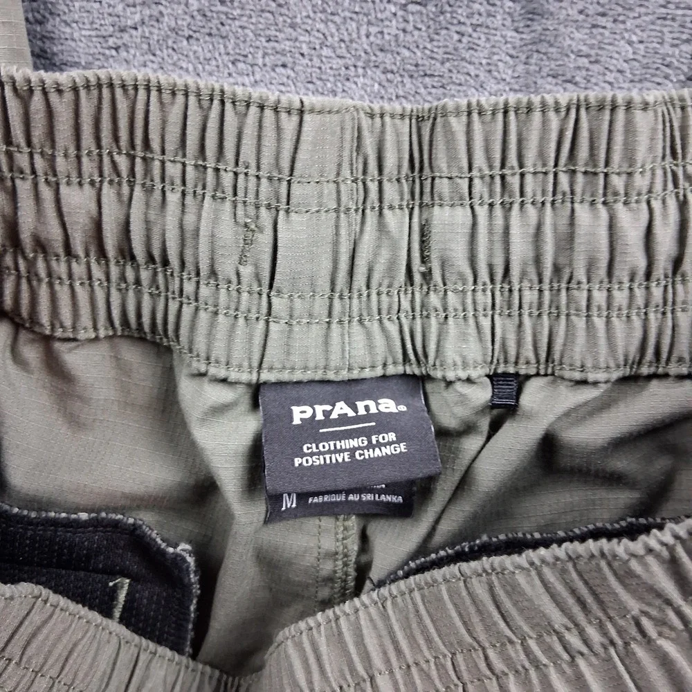 Prana Zion Ripstop Jogger Pants Medium Olive Green Drawstring Hiking‎ Outdoor